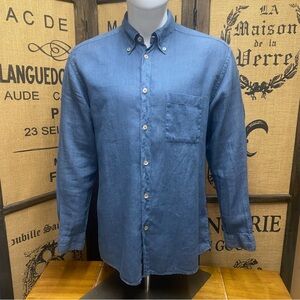 Hugo Boss Linen Shirt, Made in Italy, M